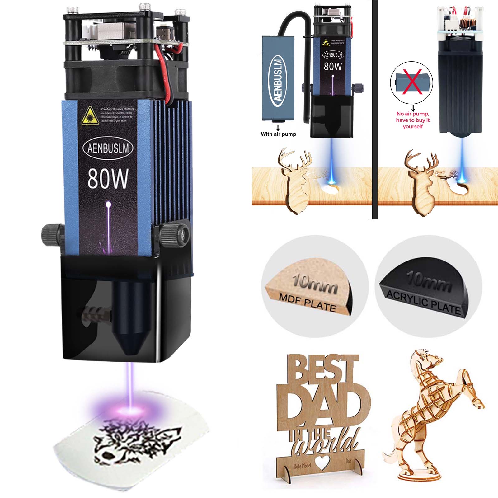 Industrial Laser Removal - AENBUSLM 40W 80W lasersnijmodule 450 mm