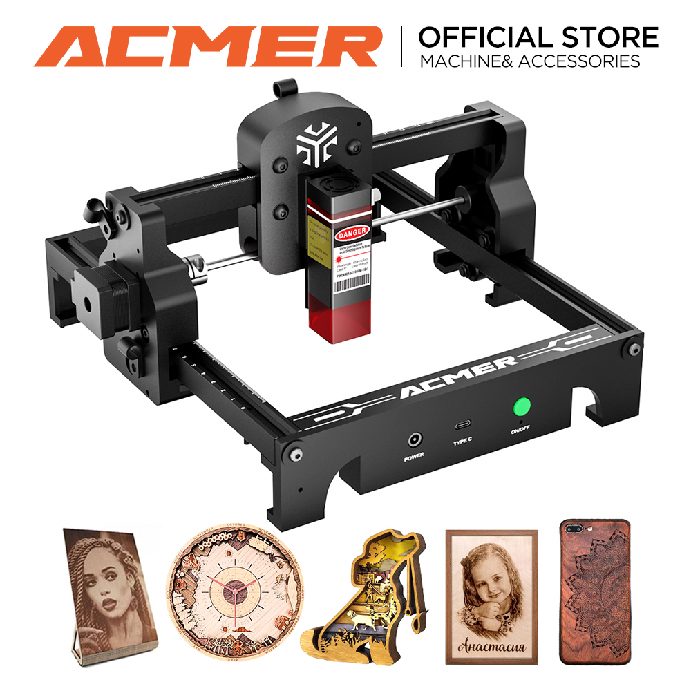 Industrial Acrylic Laser Cutter - ACMER S1 Lasergravure 6W/3.5W/2.5W Mini Draagbare