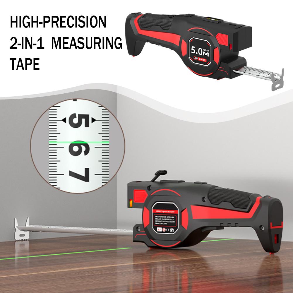 Industrial Laser Distance Sensor - 2-in-1 laser afstandmeter stalen lintmeter hoge