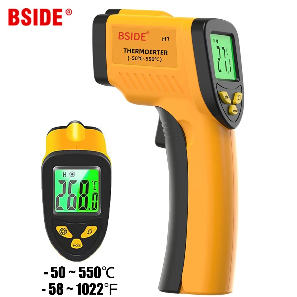 Industrial Laser Thermometer - Digitale Infraroodthermometer-50-550c Contactloos Digitaal Laserthermometerpistool Voor