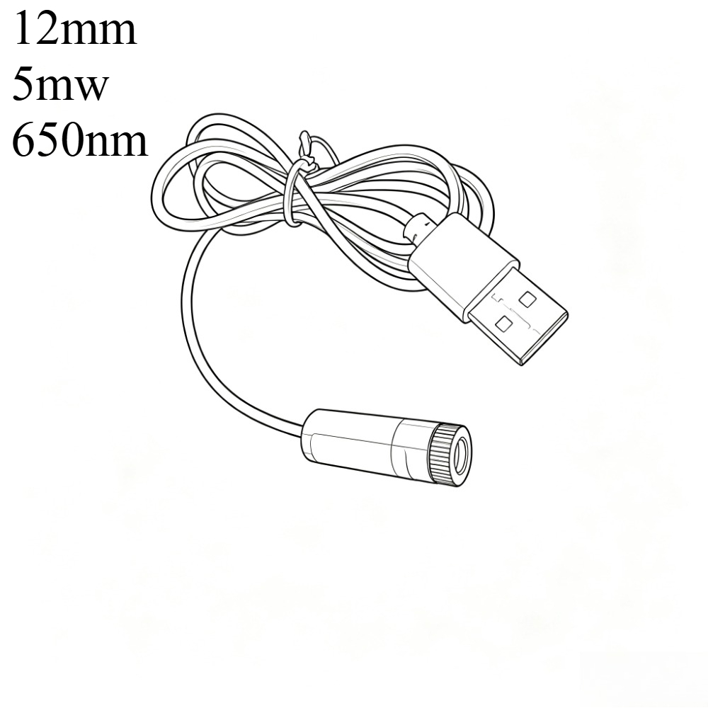 Industrial Laser Head - 12mm 5mw Verstelbare focus rode Diode