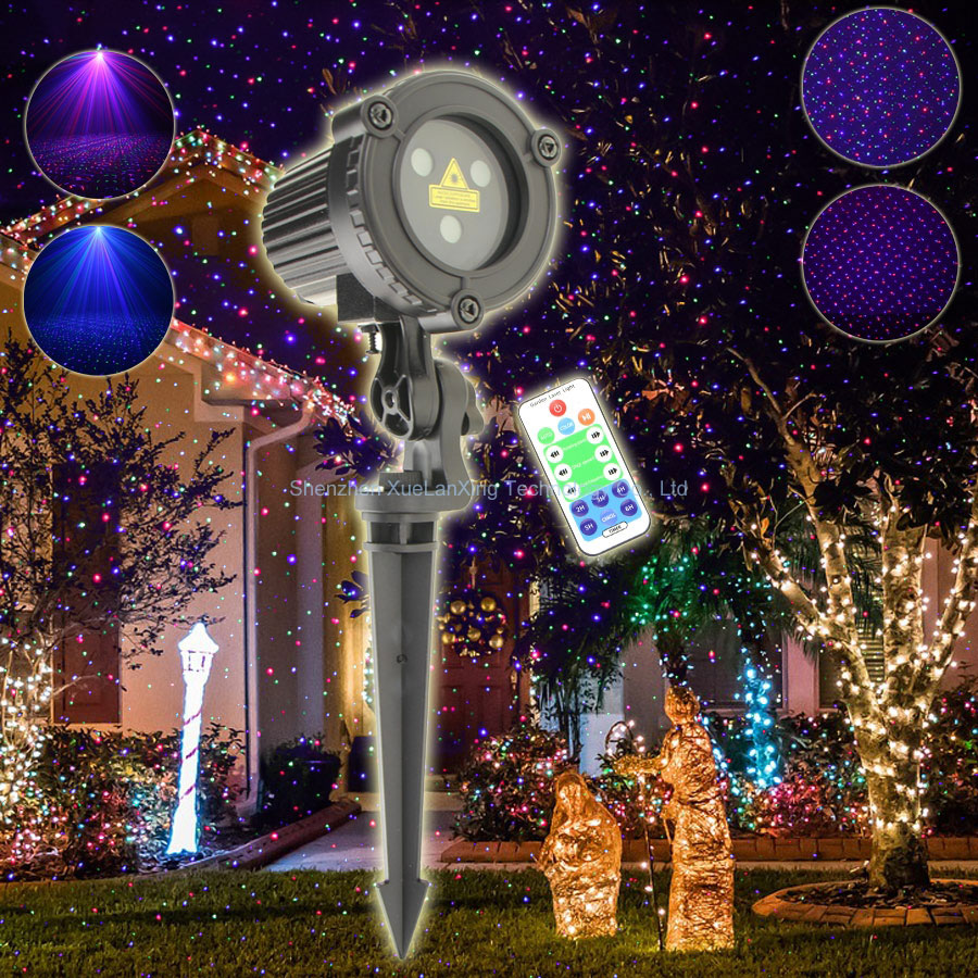 Industrial Laser Projector - ESHINY RG/RGB Laser Tuinlicht Bewegende Sterrenhemel