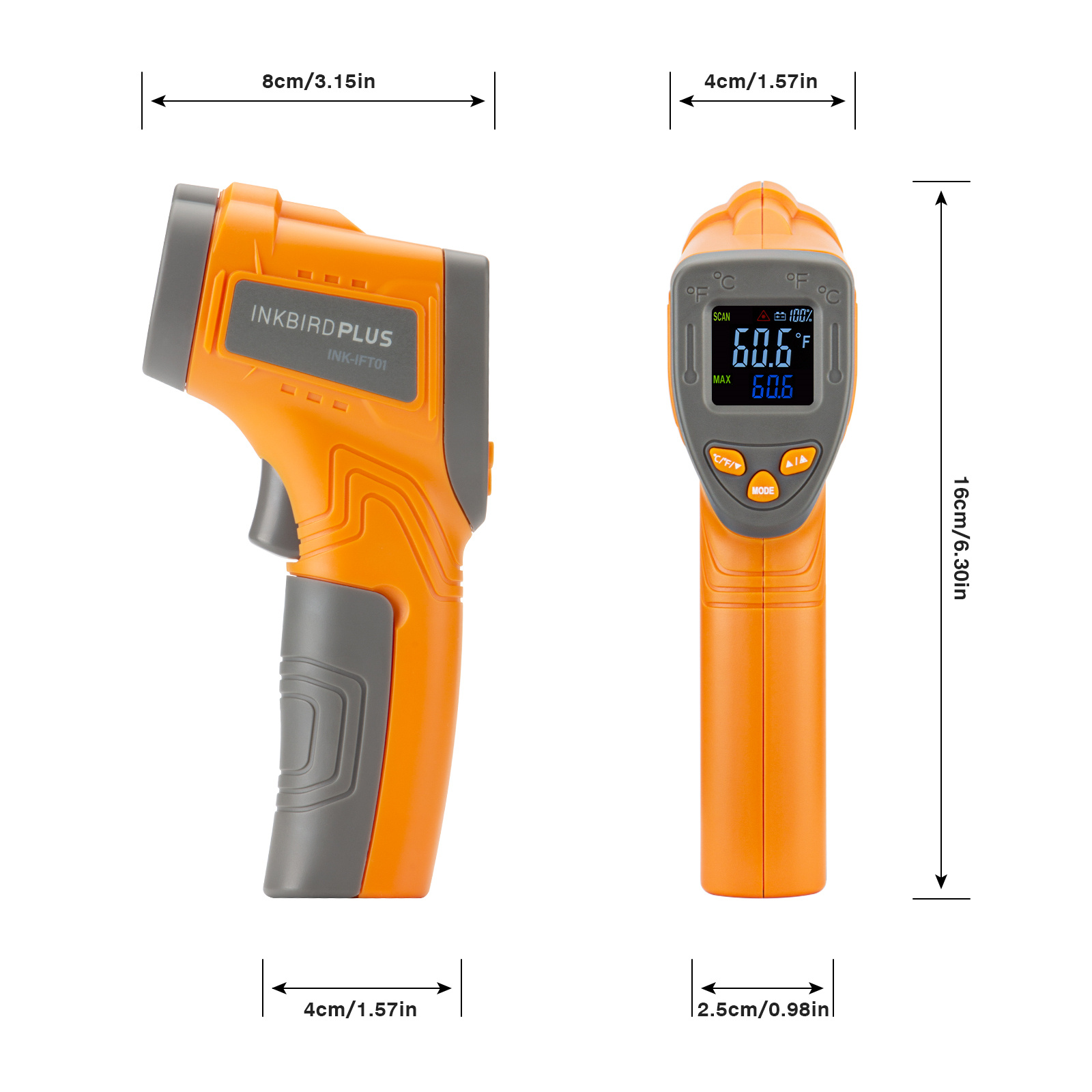 Inkbird Laser Infrarood Thermo - Industrial Laser Thermometer recensie en prijs