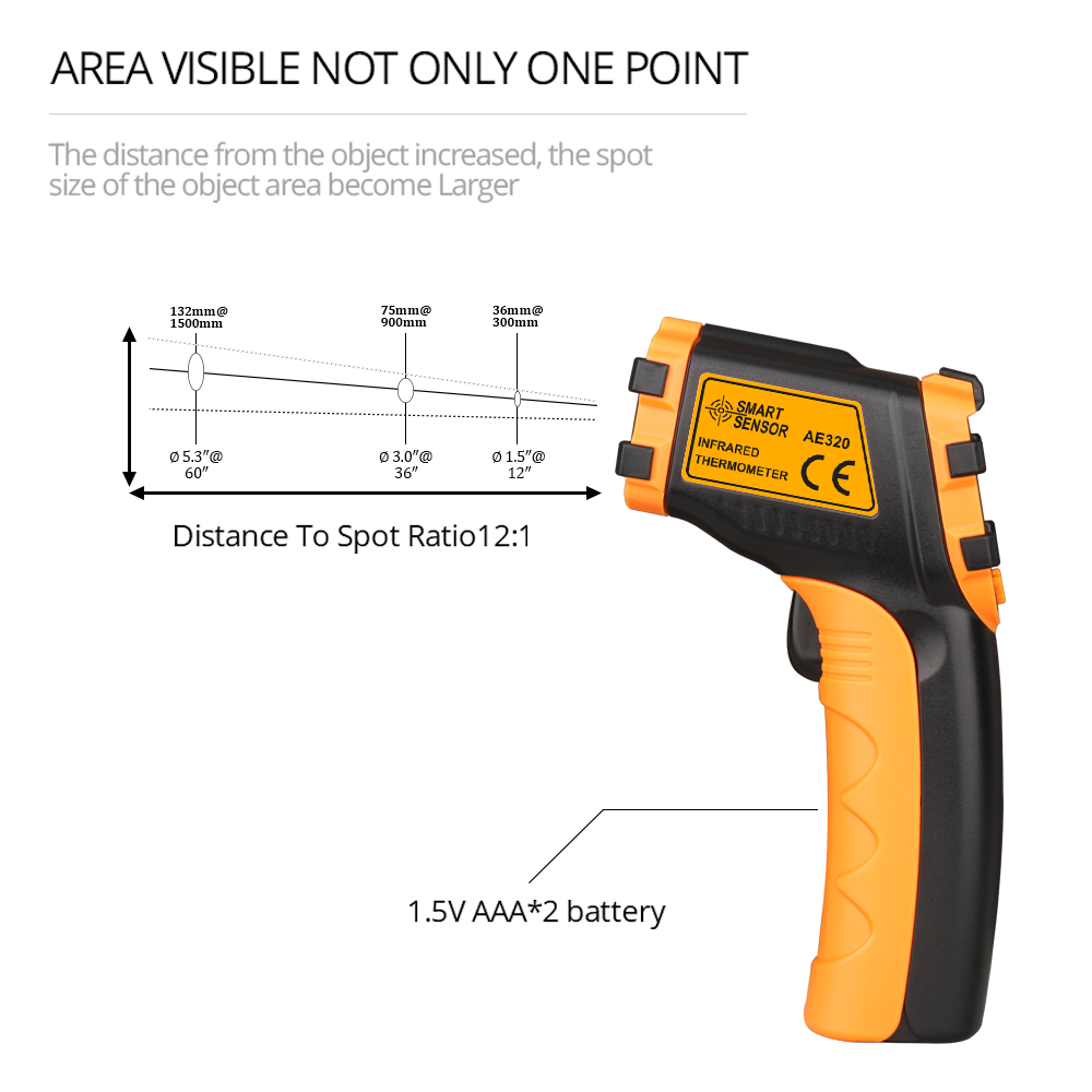 LCD-lasermeter Digitale infrar - Industrial Laser Thermometer recensie en prijs