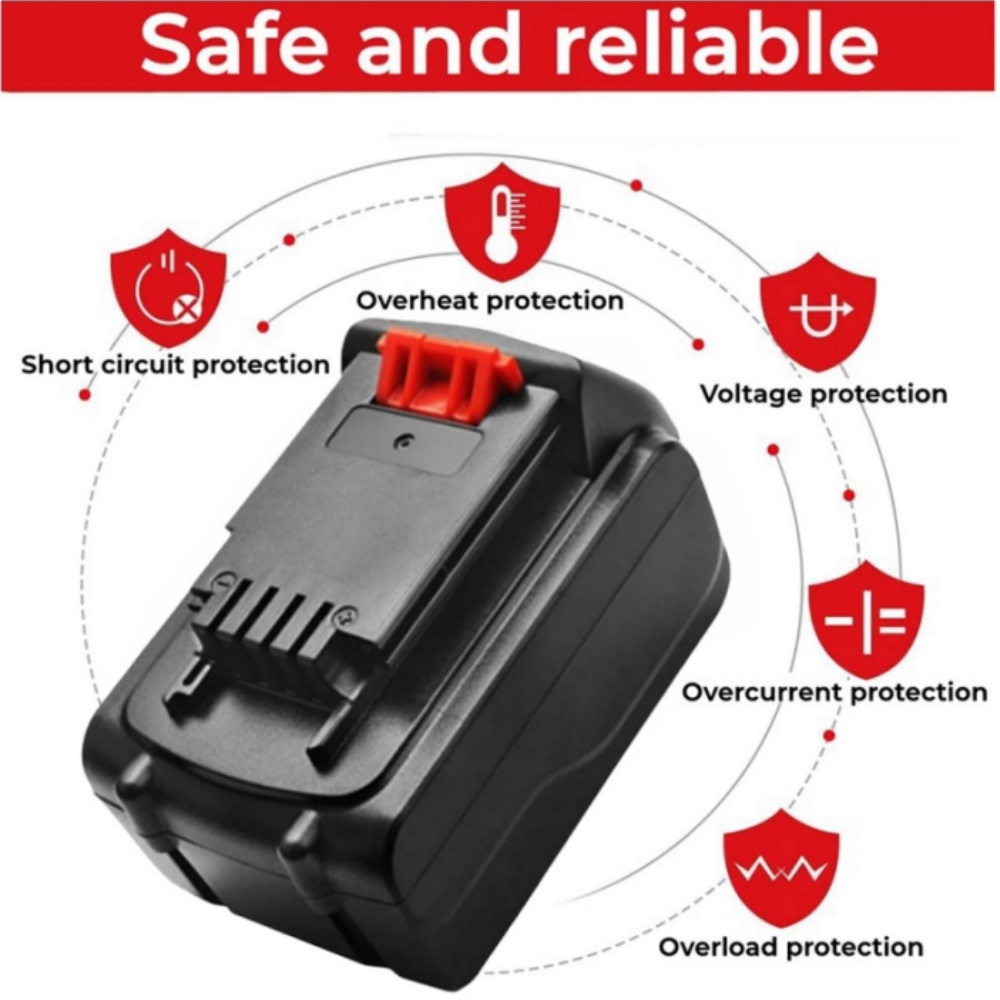 Vervangende 20V 8000mAh accu v - Black+Decker Tool 20V Max recensie en prijs