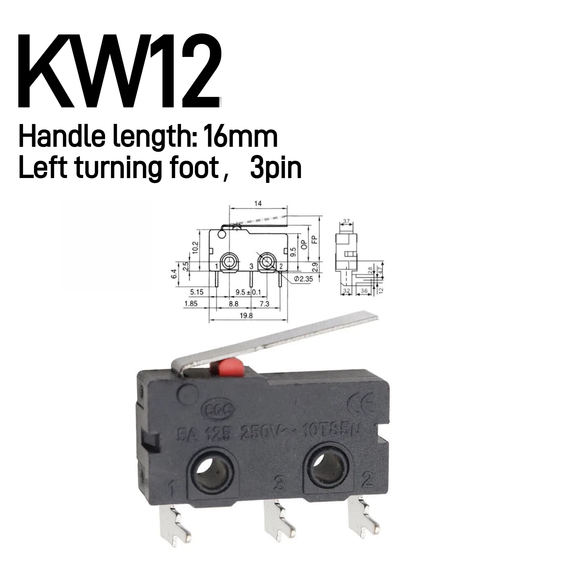 5-10-30pcs 5A 125V250V KW12 Re - Limit Switch Cnc recensie en prijs