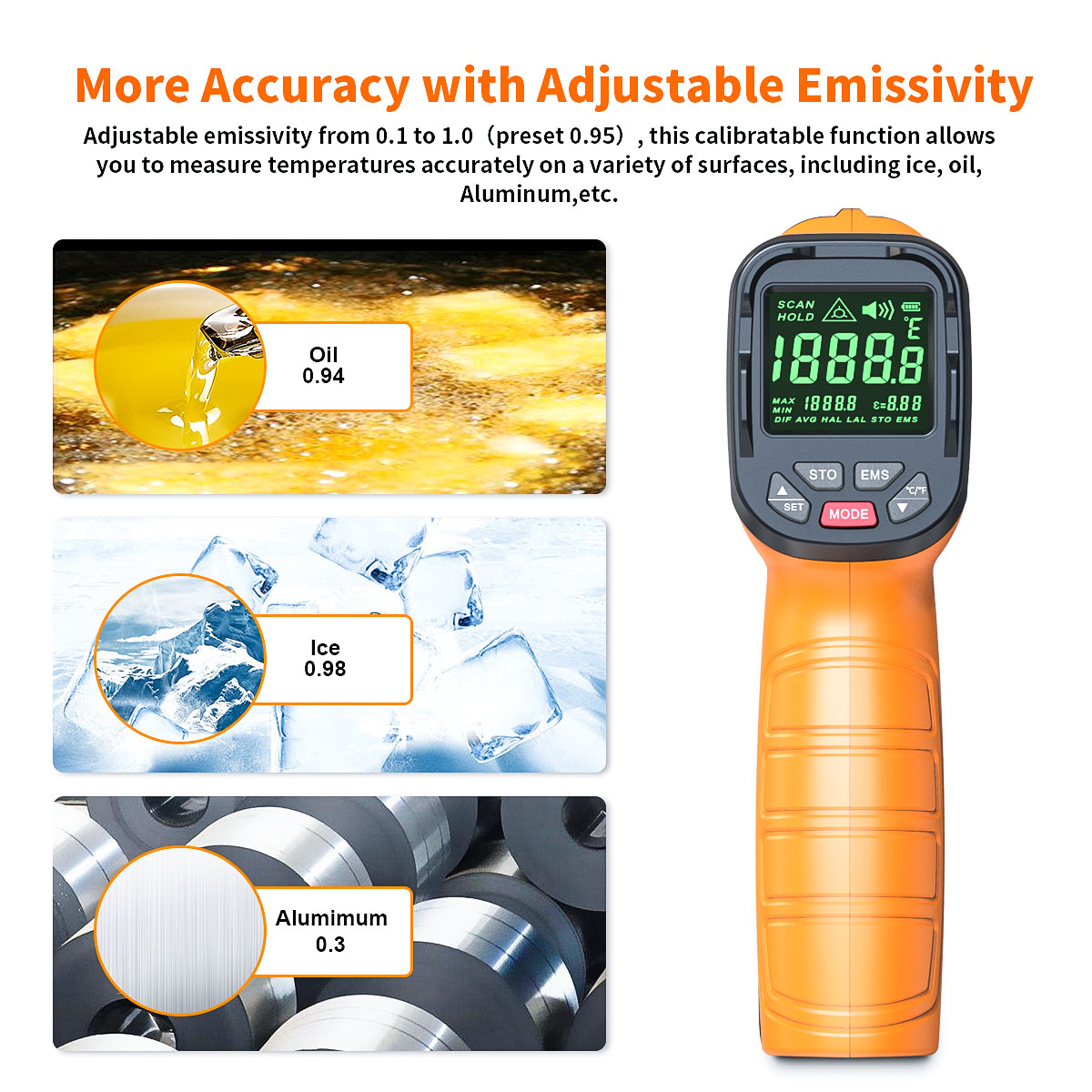 DT1000 DT1600 Infraroodthermom - Industrial Laser Thermometer recensie en prijs
