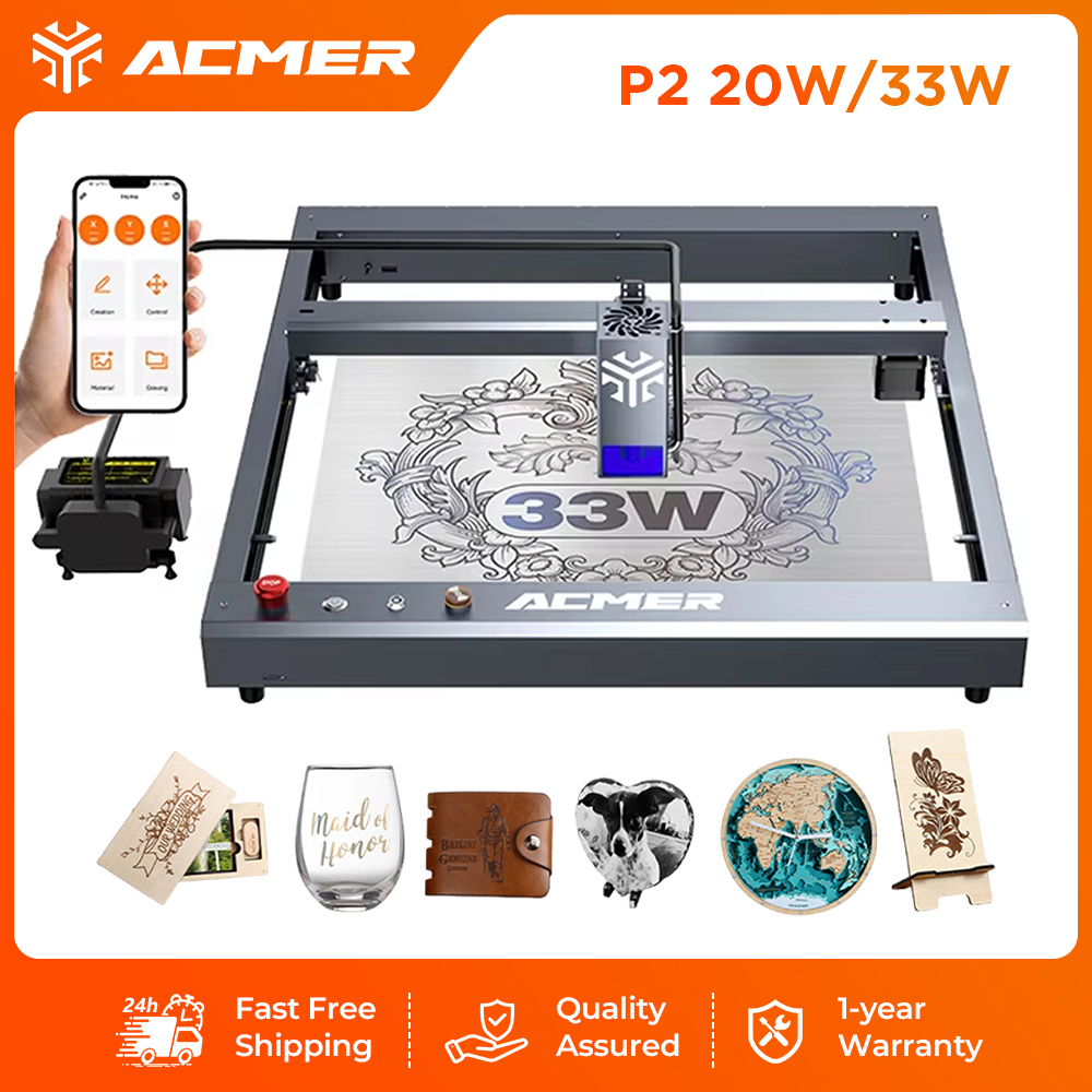 ACMER P2 33W Lasergraveer- en  - Industrial Laser Cutting Machine recensie en prijs
