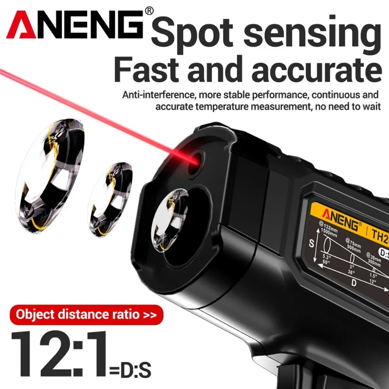 ANENG TH202 Industriële handth - Industrial Laser Thermometer recensie en prijs