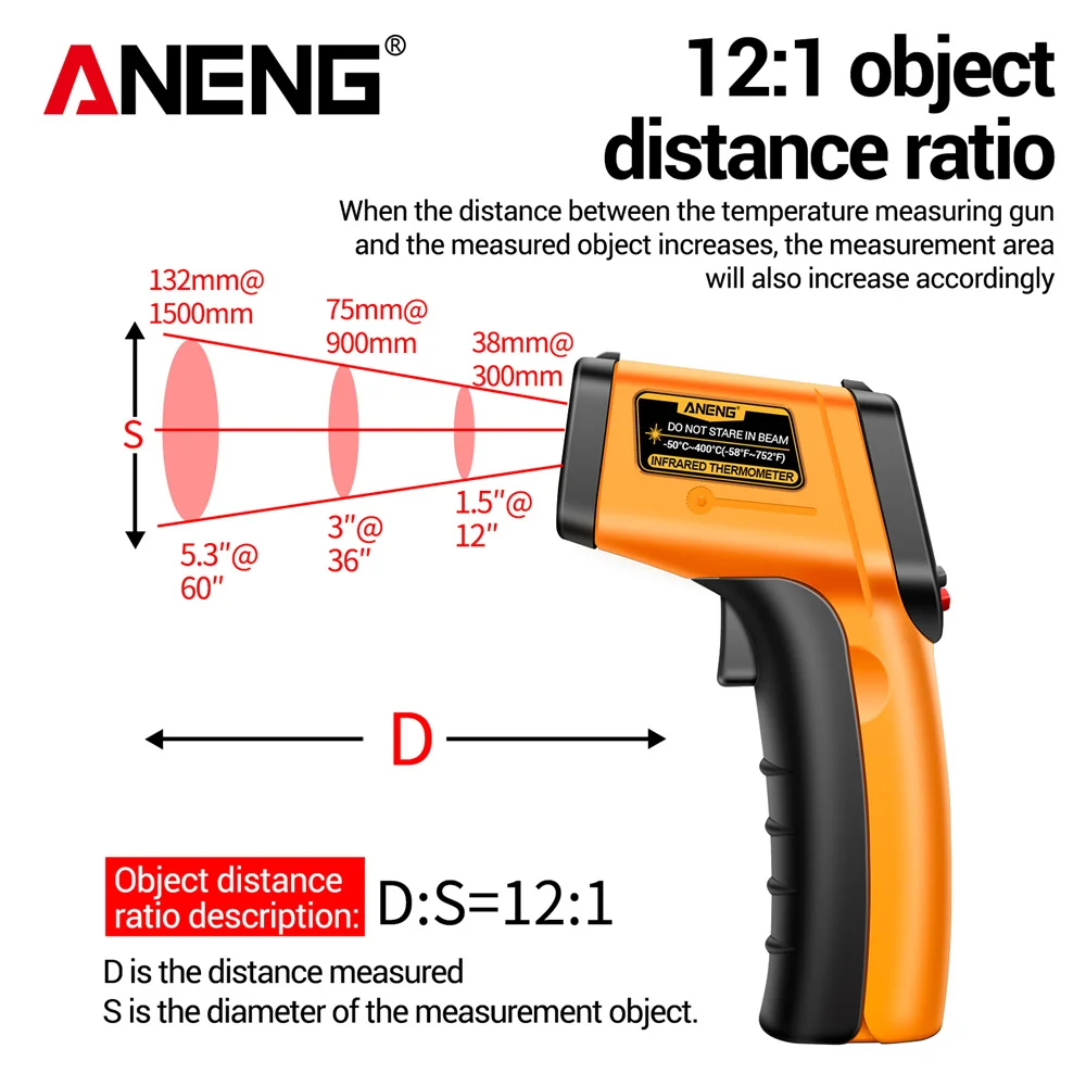 ANENG TH201 Infrarood Thermome - Industrial Laser Thermometer recensie en prijs