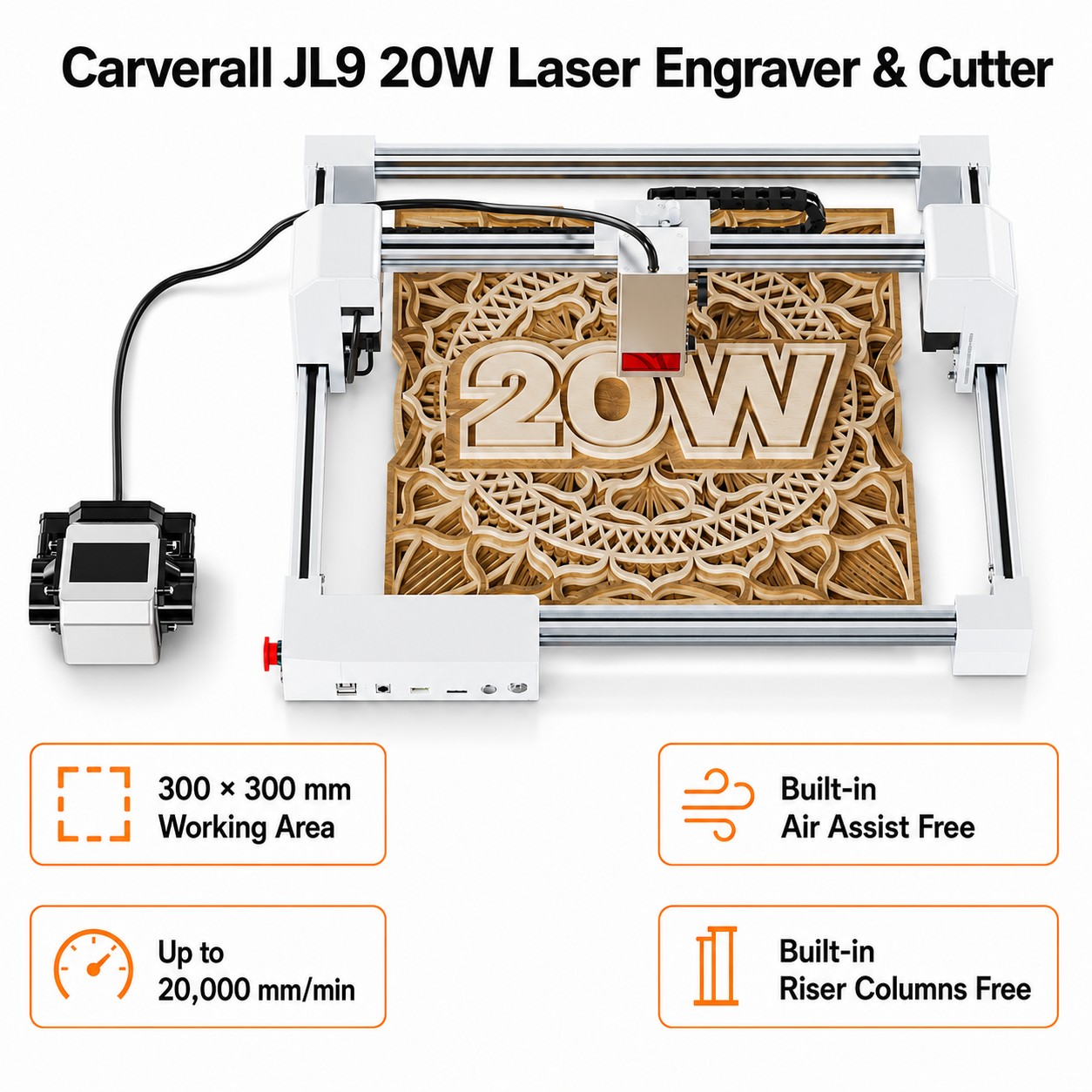 Carverall JL9 20W Lasergraveer - Industrial Laser Cutting Machine recensie en prijs