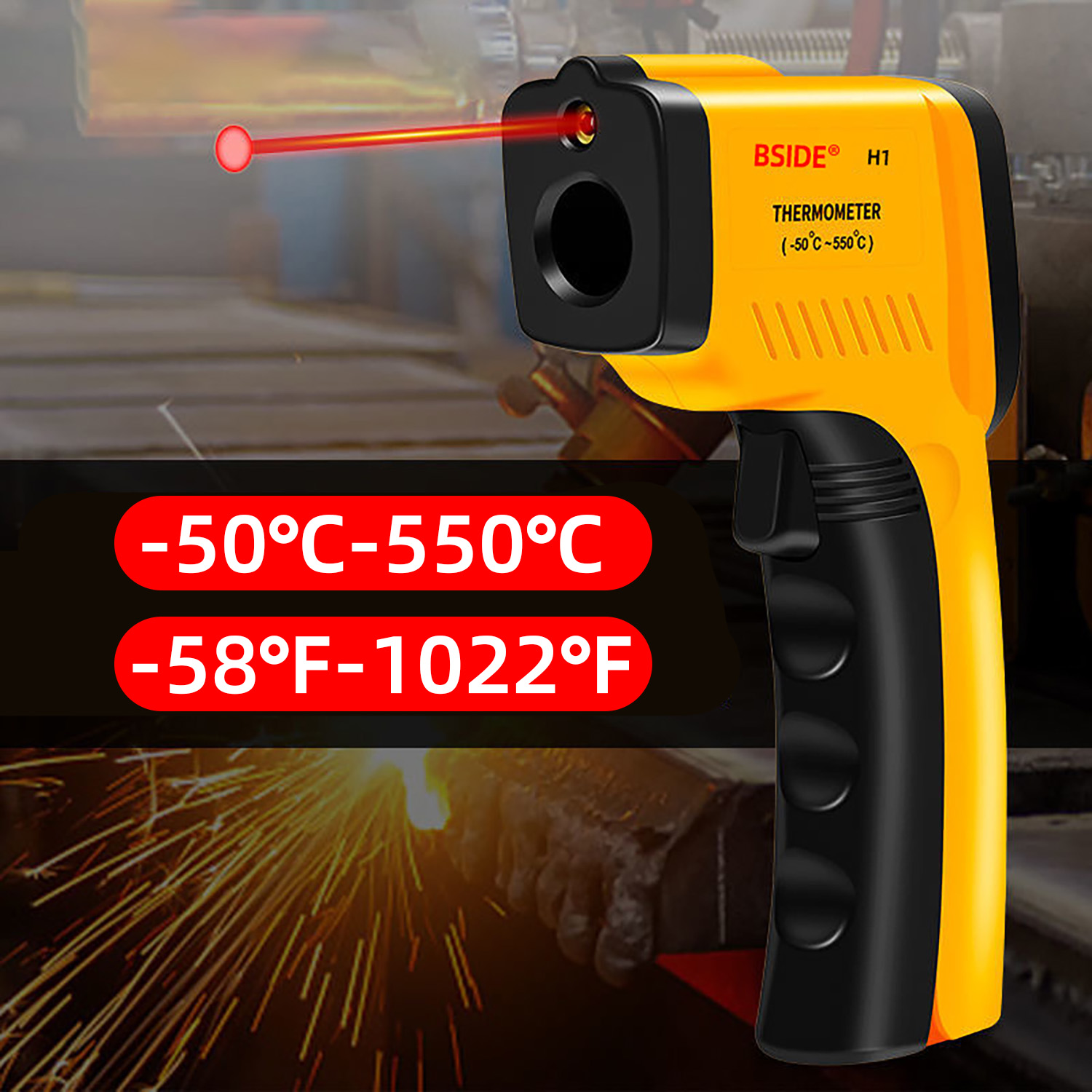 Digitale Infraroodthermometer- - Industrial Laser Thermometer recensie en prijs