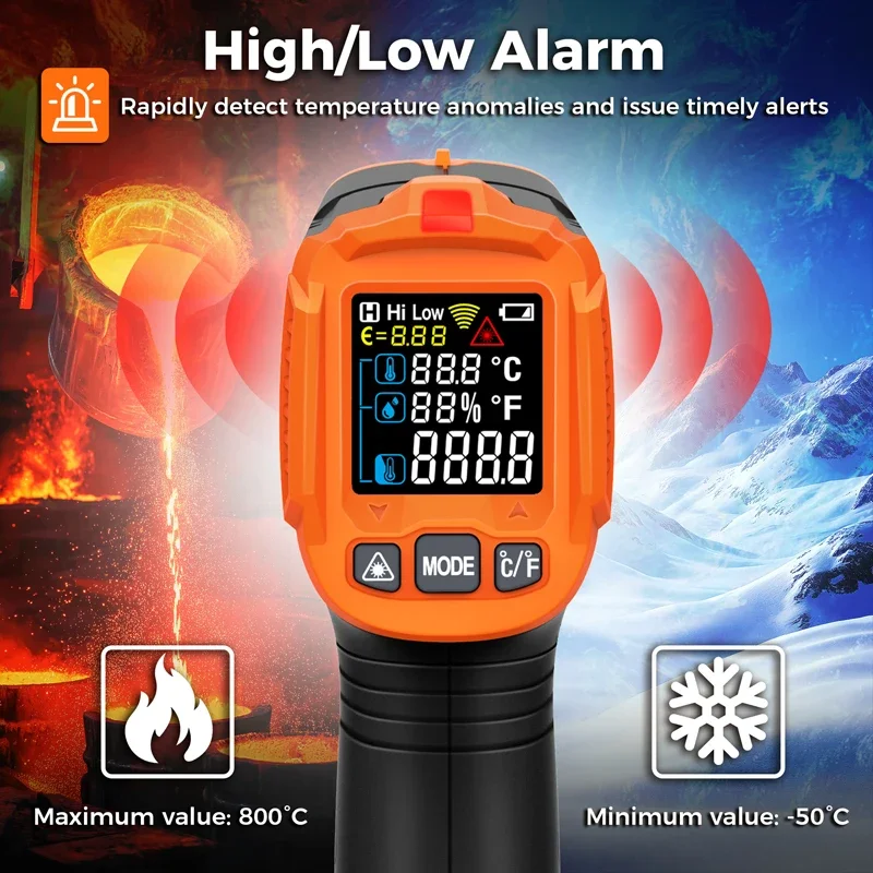 -50~380C Infraroodthermometer  - Industrial Laser Thermometer recensie en prijs